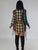 Kauna Plaid Laced Up Shirt Dress