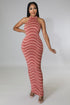 Wavy Stripes Bodycon Dress